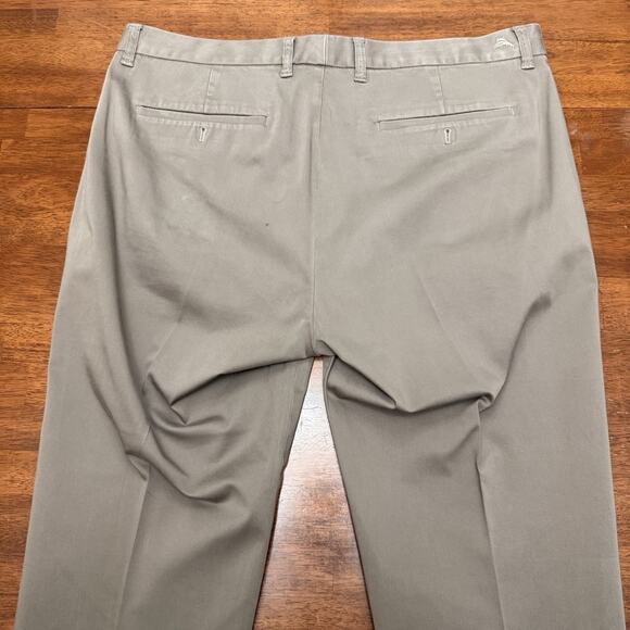 Tommy Bahama Boracay Flat Front Chino Pants Tencel Blend Men's 38x34 Dark Gray - Picture 8 of 13